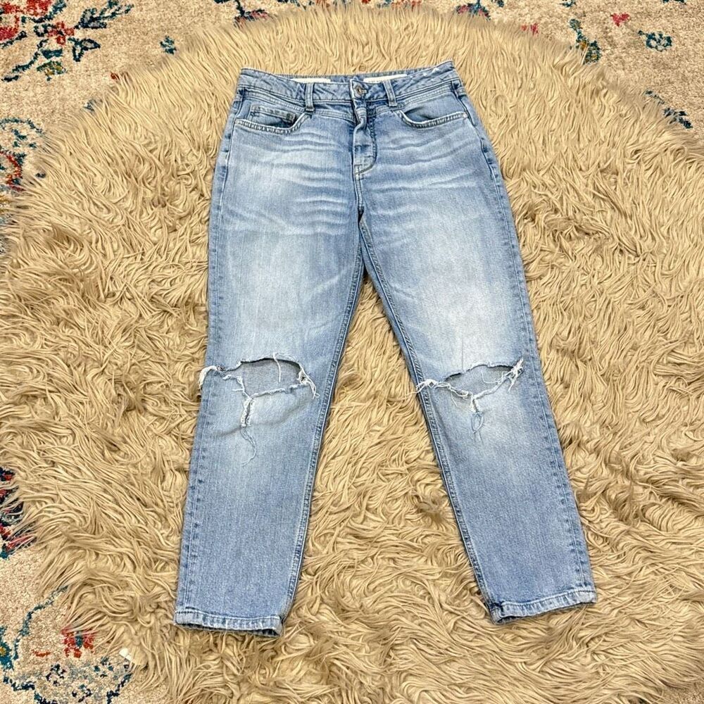 Pilcro high-rise slim distressed jeans size 28